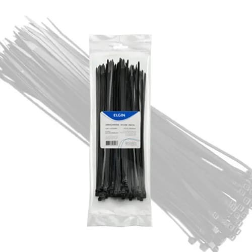Abracadeira Nylon 4,8x300mm Preto C/100 Elgin