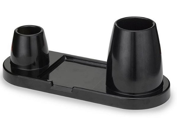 Trio Plus Porta Caneta/clips/ Lembrete Plus Preto - Waleu