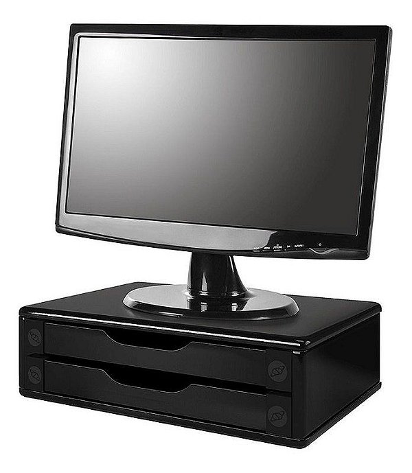Suporte Para Monitor 2 Gavetas Preto Souza 1015686