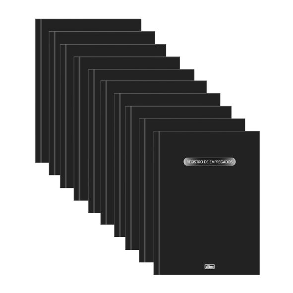 Kit C/10 Livros Registro Empregados 50fl Tilibra 121266