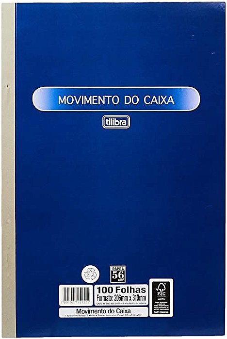 Movimento Do Caixa Pq 100fl Tilibra 156540