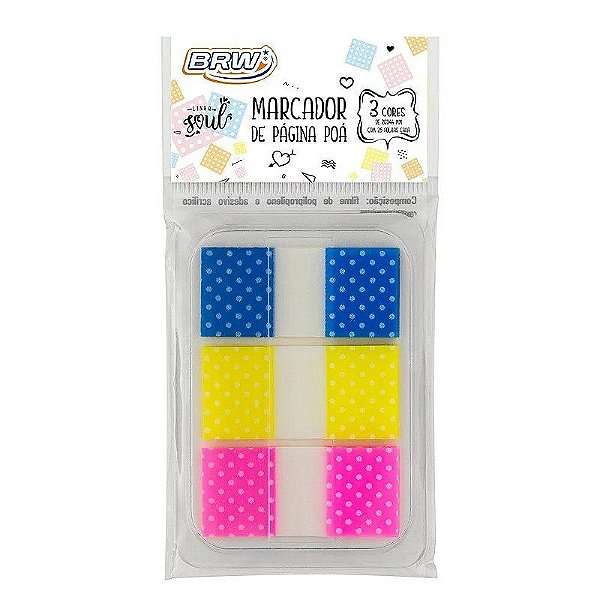 Marcador de pag 20x44mm poá fl0011 brw