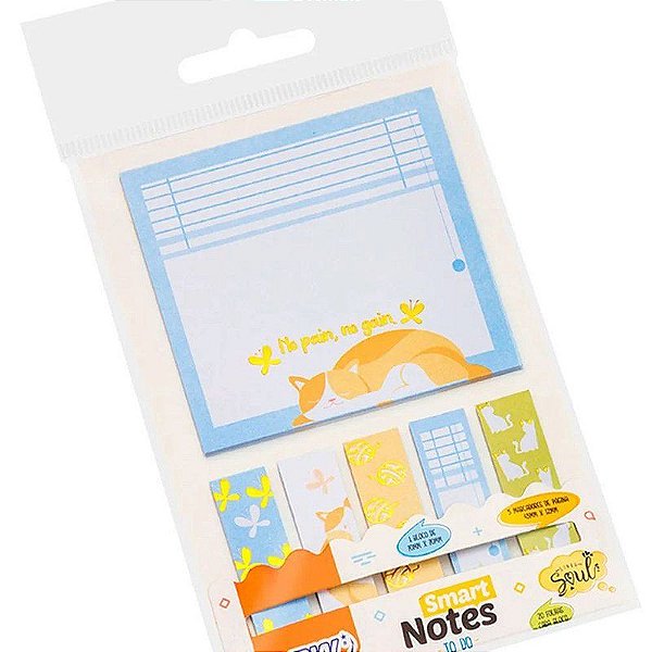 Bloco de Adesivos Smart Notes To Do Gatinho Brw 120 folhas