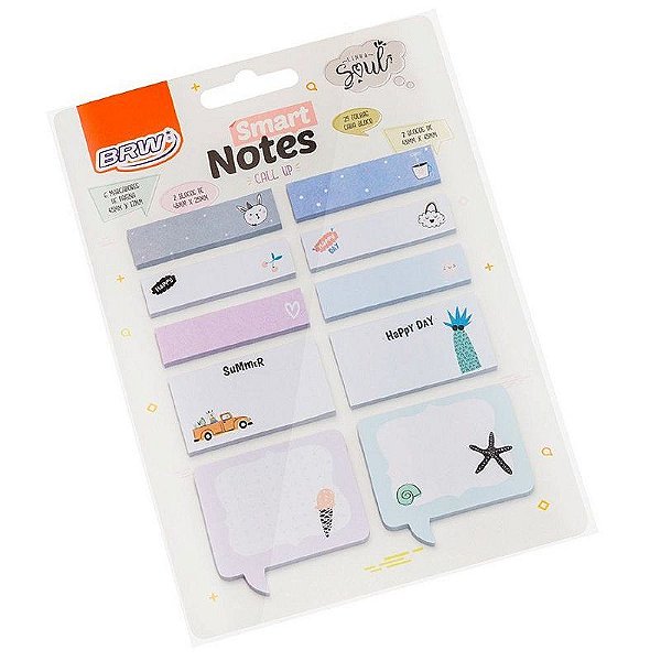 Bloco de Adesivos Smart Notes Call Up Verão Brw 250 folhas