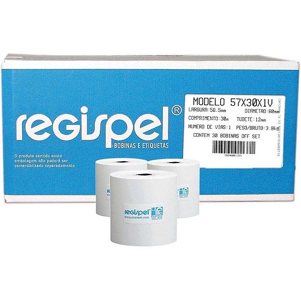 Bobina 57mmx30m 1 Via Regispel Un