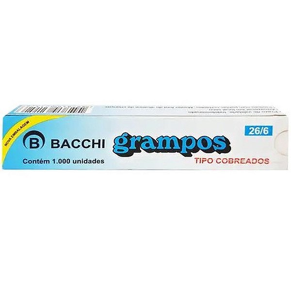 Grampo 26/6 C/1000 Bacchi Cobreado