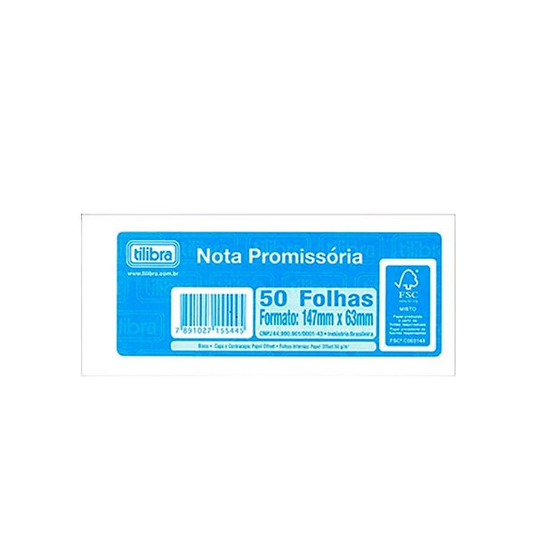 Nota Promissoria 50fl Pq Tilibra 155446 Un
