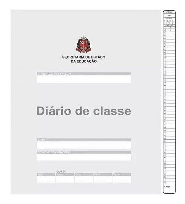 Diario De Classe Bimestral Sao Paulo 1732 Tamoio Unidade