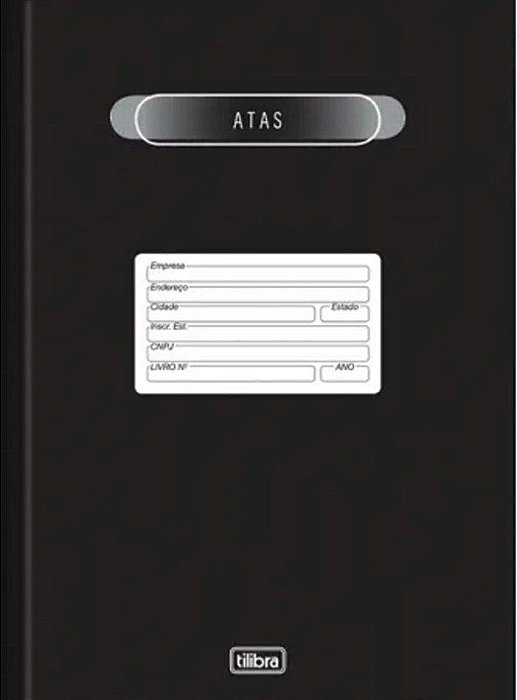 Kit c/ 10 Livros Ata Capa Dura Sem Margem 50 Folhas Tilibra