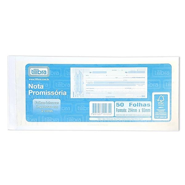Nota Promissoria 50fl Gr Tilibra 151351 Un