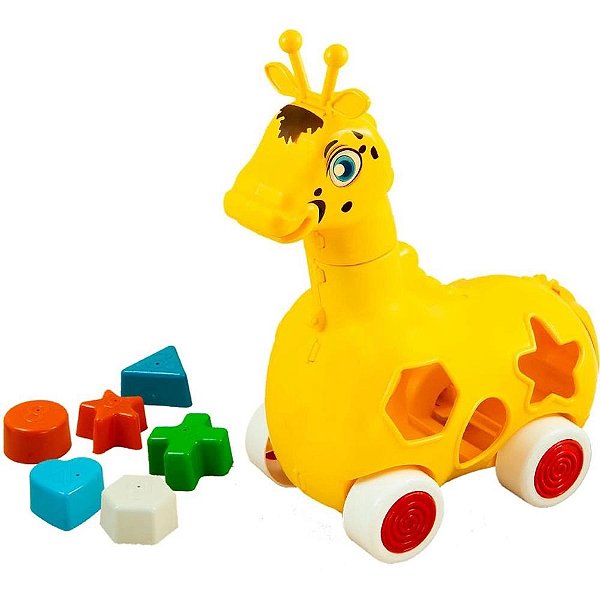Brinq Girafa Lola C/Blocos Bq7080s Kendy Brinquedos