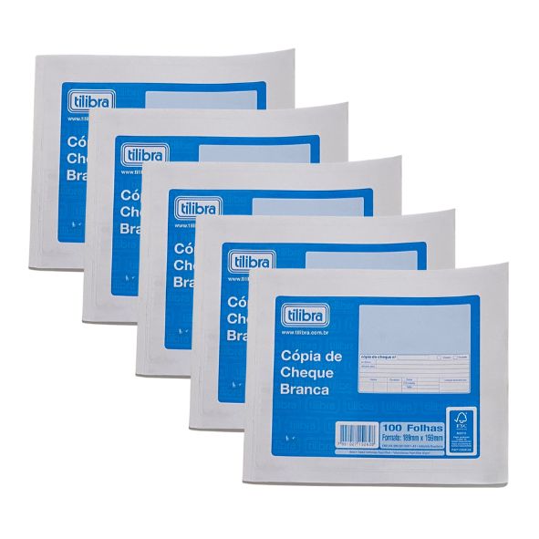 Kit C/5 Copias De Cheque 100fl Tilibra 152625