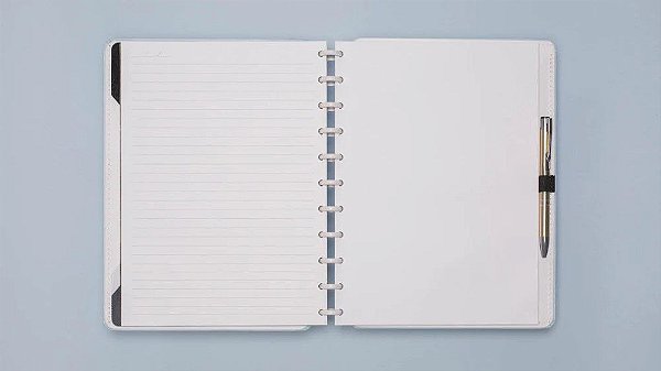 CADERNO INTELIGENTE AZUL PASTEL - GRANDE