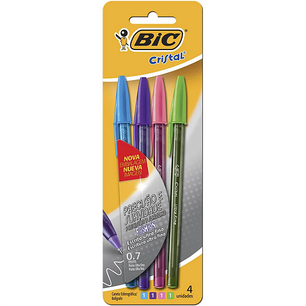 Caneta Bic Cristal 0.7 Fashion C/4 902482