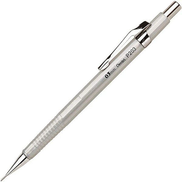 Lapiseira Pentel P203-Z 0.3 Prata