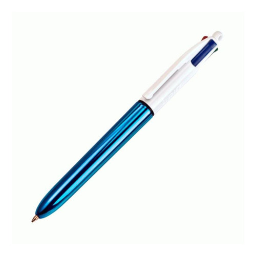 Caneta Esferográfica 4 Cores Metálica Azul - Bic