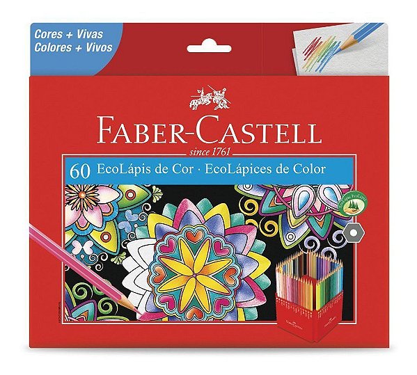 Lapis de cor c/60 un cores faber castell