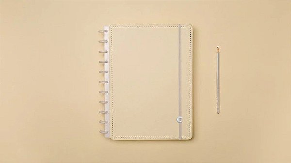Caderno Inteligente Grande Amarelo Pastel Cigd4077
