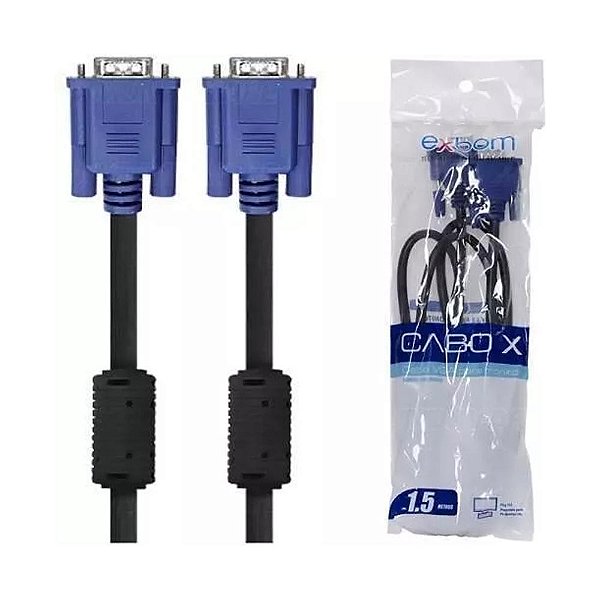 Cabo P/ Monitor Vga X Vga 1,5mt Exbom