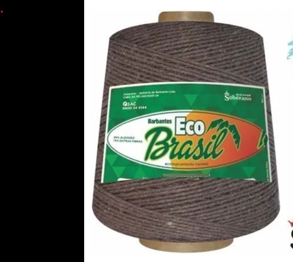 Barbante 1kg Fio 6 Soberano CAFÉ crochê trico Color