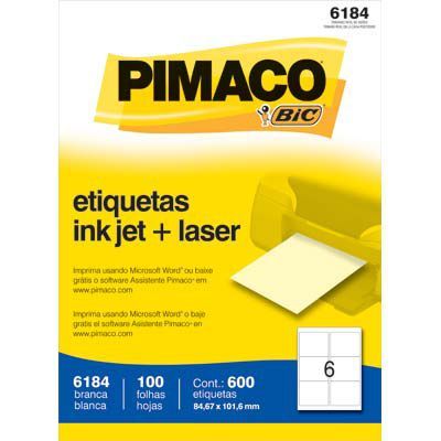 Pacote de Etiqueta Carta 6184 C/100fls e 600 Etiquetas Bic