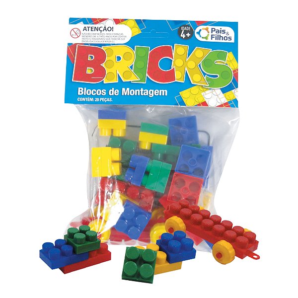 Brinq Ped Bloco Montagem Bricks 29p Brincks 4745