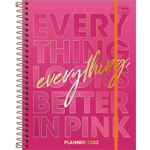 Agenda Planner Espiral 80 Folhas Love Pink Tilibra