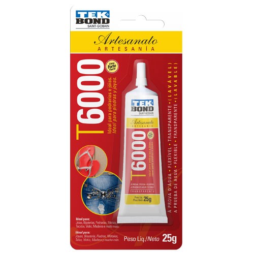 Cola Adesiva Instantânea Artesanato T6000 25G Tekbond