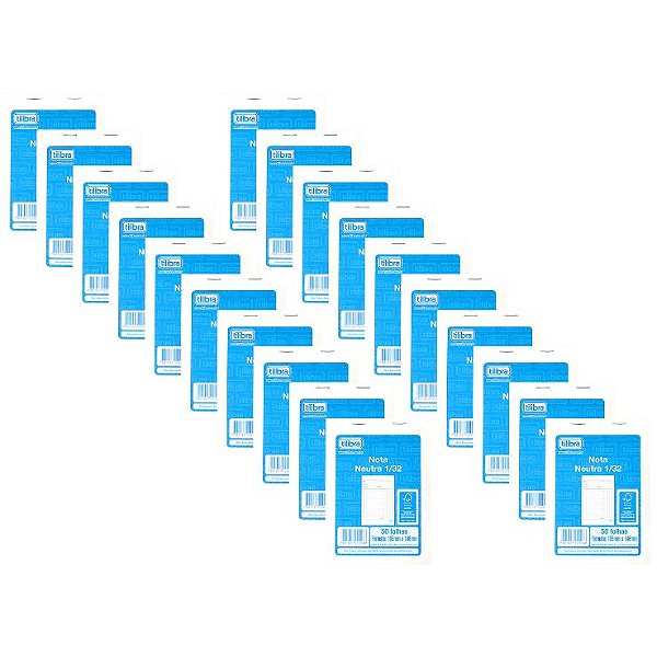 Kit C/20 Notas Neutras 1/32 50fl Tilibra 105x146mm 229237