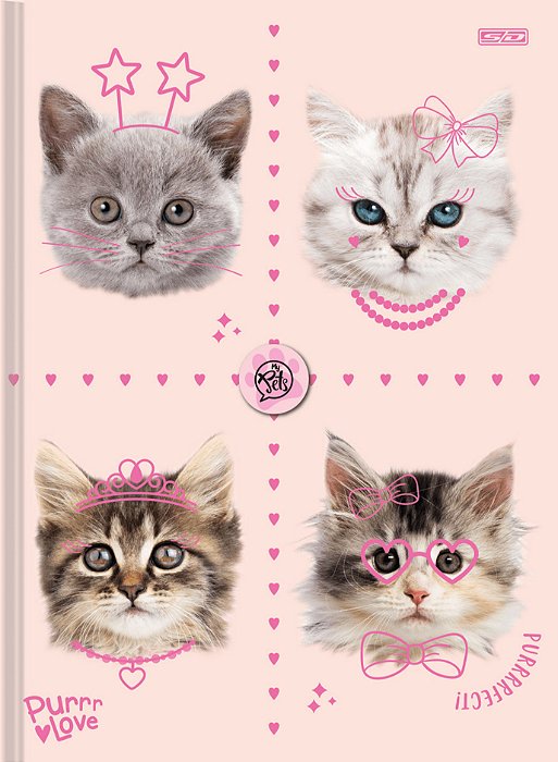 Caderno Capa Dura Brochurão My Pets 80fls SD