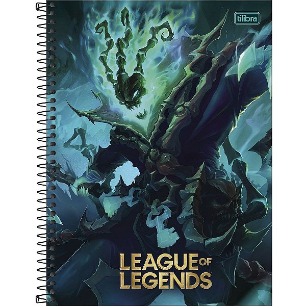 Caderno Capa Dura Uni 16 Matérias League Of Legends Tilibra