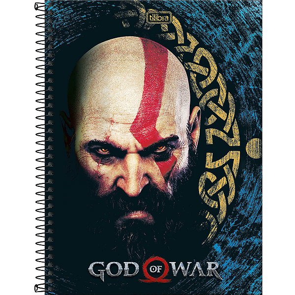 Caderno Espiral Capa Dura 10 Matérias God Of War Tilibra