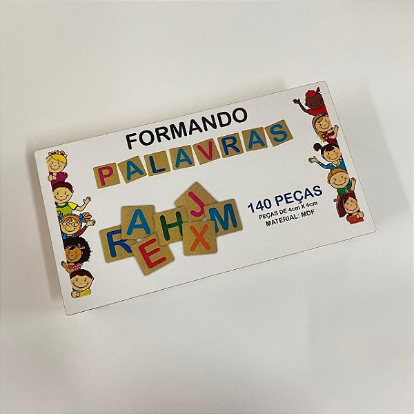 Jogo Educativo Alfabeto Móvel Formando Palavras mdf Madeira - Mega Impress