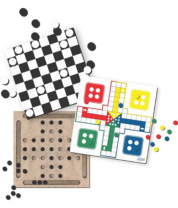 Jogo tabuleiro ludo dama e