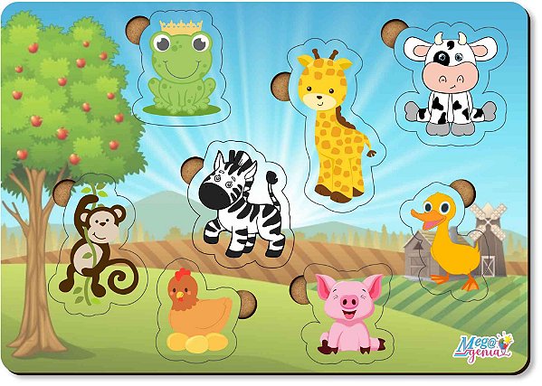 Brinquedo Educativo Tabuleiro Encaixe Animais Mdf - Mega Impress - MEGA  IMPRESS - Papelaria, Copos Personalizados, Gráfica Rápida e Muiiito mais