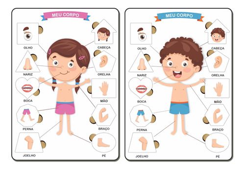 2 Brinquedos Educativos Jogos APrendendo as Formas e Partes do Corpo Humano  Menino e Menina -- Mega Impress - MEGA IMPRESS - Papelaria, Copos  Personalizados, Gráfica Rápida e Muiiito mais