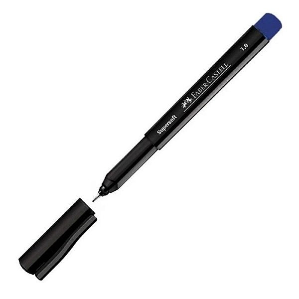 Caneta Supersoft Pen Azul 1.0mm Faber-Castell BPSS/AZZF