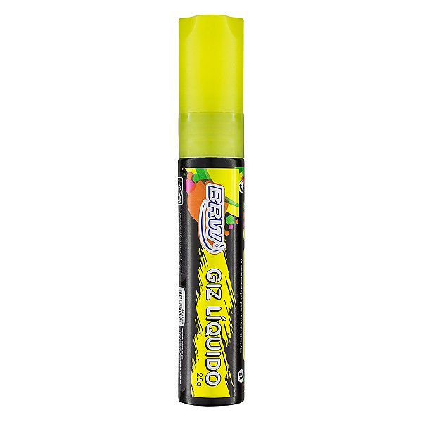 MARCADOR GIZ LIQUIDO 15MM AMARELO GZ1509 BRW