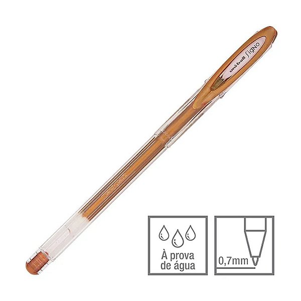 Caneta Gel Signo Um-120nm Bronze Noble Metal 17.4700