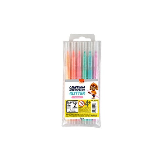 Canetinha C/6 Glitter Tons Pastel Ca8016 Brw