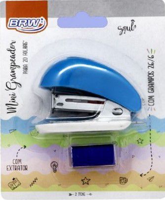 Grampeador Mini Brw P/20f Gp0106 Azul