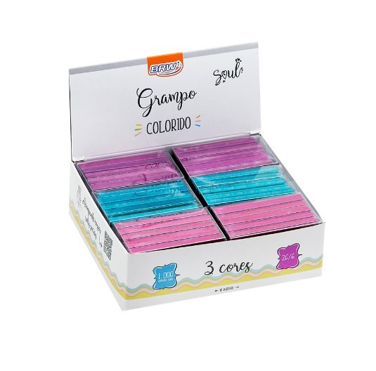 Grampo 26/6 C/1000 Brw Colorido