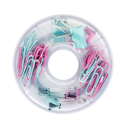 Kit Office Prendedor/Clipes/Alfinete/Elástico Tutti-Frutti Cl0012 Brw