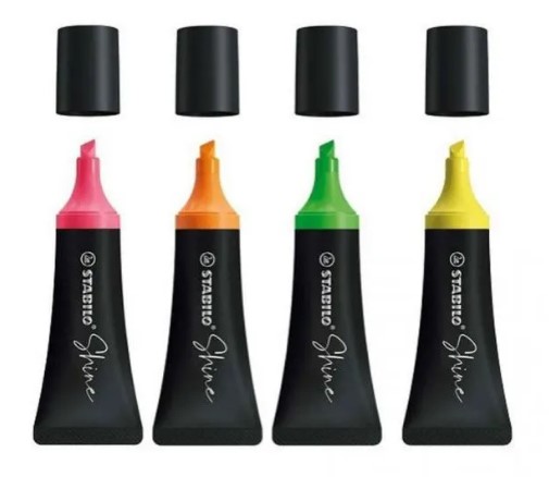 Caneta Marca Texto Stabilo Shine Cores 48.3007