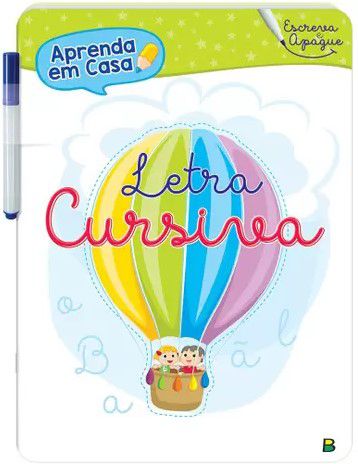 Livro Aprenda Em Casa Escreva E Apague: Letra Cursiva Todolivro