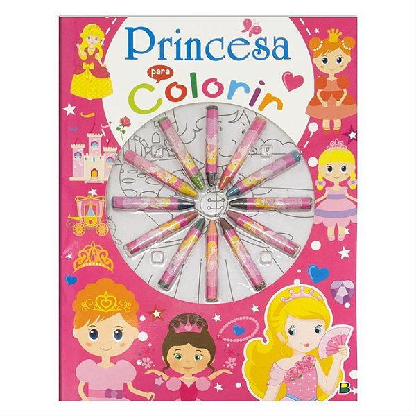 Livro Cores Em Acao! Princesa Para Colorir