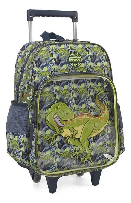 Mochila C/ Carrinho Up4you Dinossauro Ic37732up-Vd Luxcel