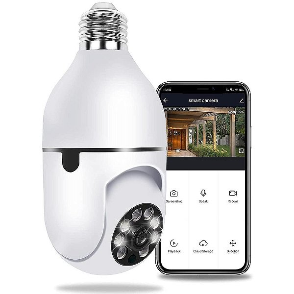 Camera Espia Visao Noturna Paronamica Rotativa 360° Ds11757