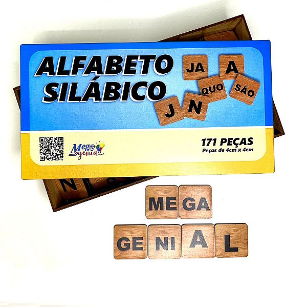 Alfabeto Móvel Jogo Educativo Formando Palavras Mdf Madeira