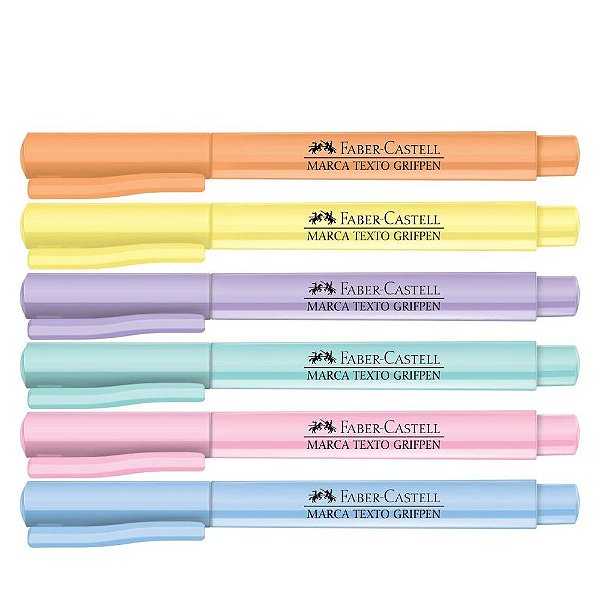 Caneta Marca Texto Faber Grifpen Tons Pastel Mix